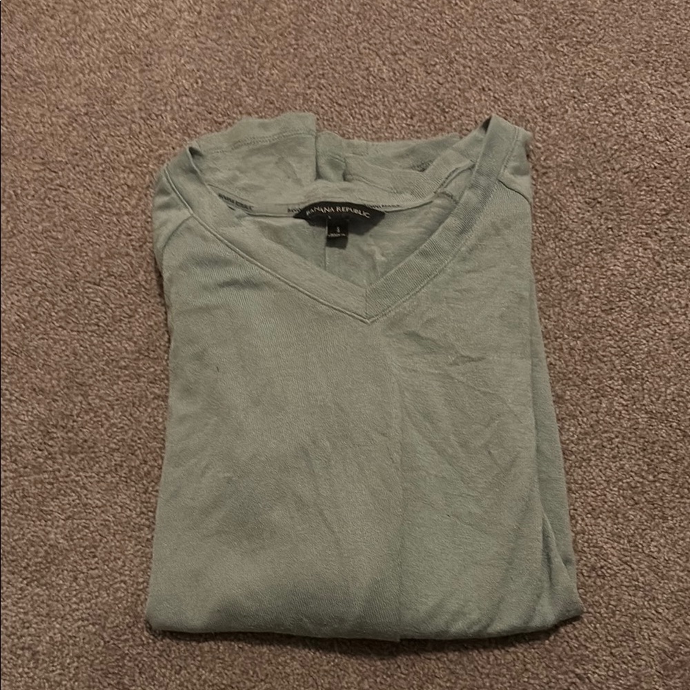 Banana Republic Green V-Neck PJ Shirt